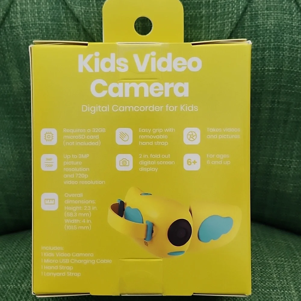Vibrant Yellow and Blue Kids Video Camera